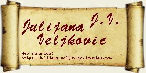 Julijana Veljković vizit kartica